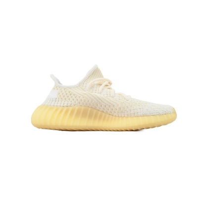 Adidas Yeezy Boost 350 V2 Citrin Non-Reflective Cream Yellow Knit Sneakers FZ5246  02