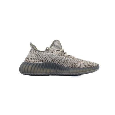 Yeezy Boost 350 V2 Grey Orange Stripe Running Shoes Unisex GW0089  02