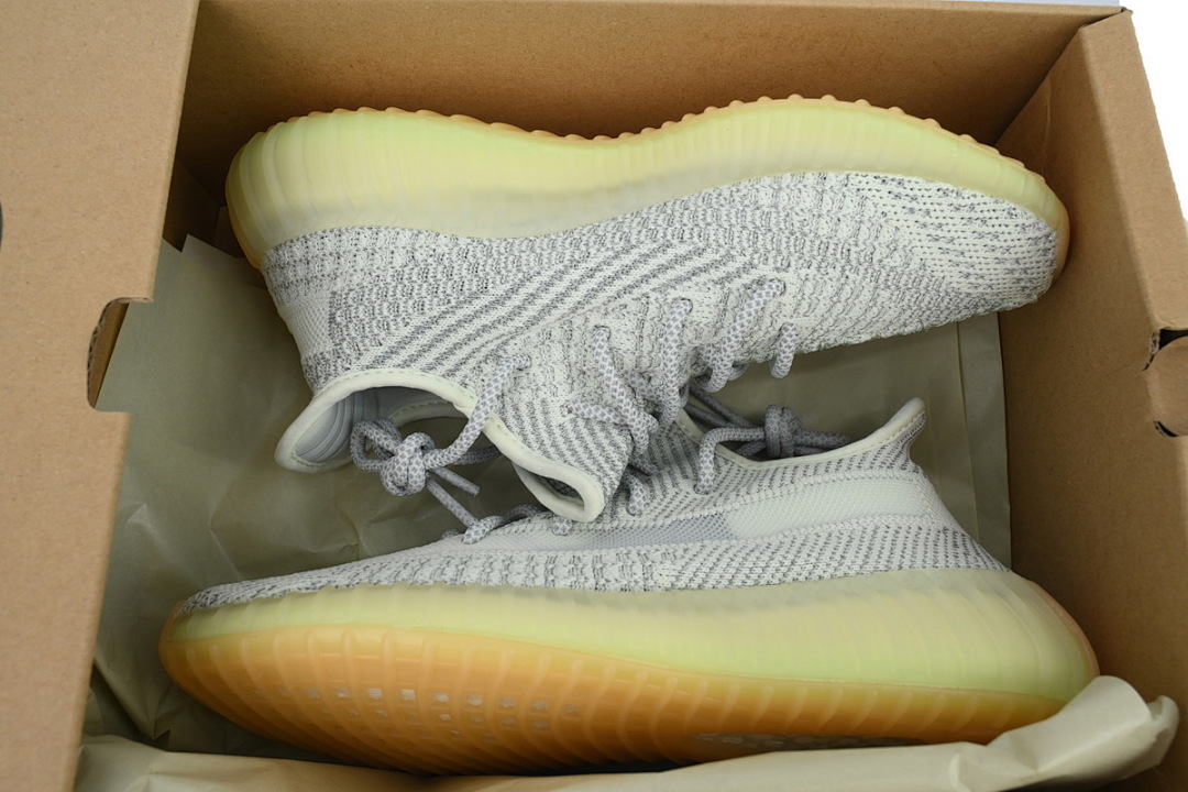 Adidas Yeezy Boost 350 V2 Cream White Reflective Knit Sneakers  FX4349 