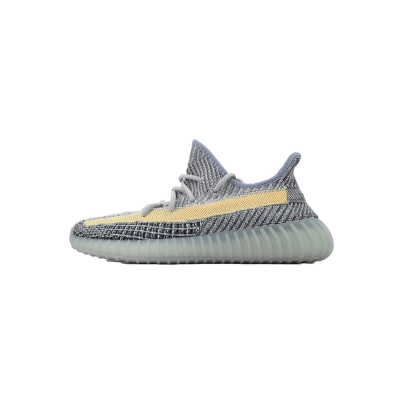 Adidas Yeezy Boost 350 V2 Grey Yellow Stripe Knit Sneakers Unisex Casual Running Shoes GY7657   01