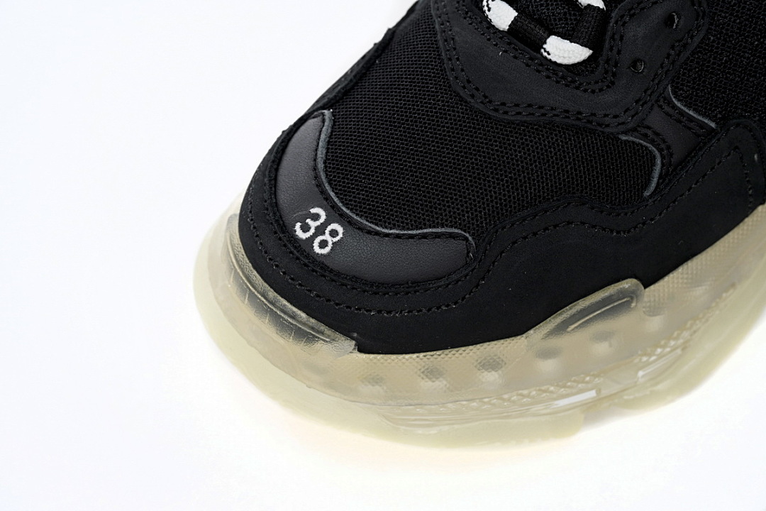 W0901 0823 Balenciaga Triple S Black Crystal