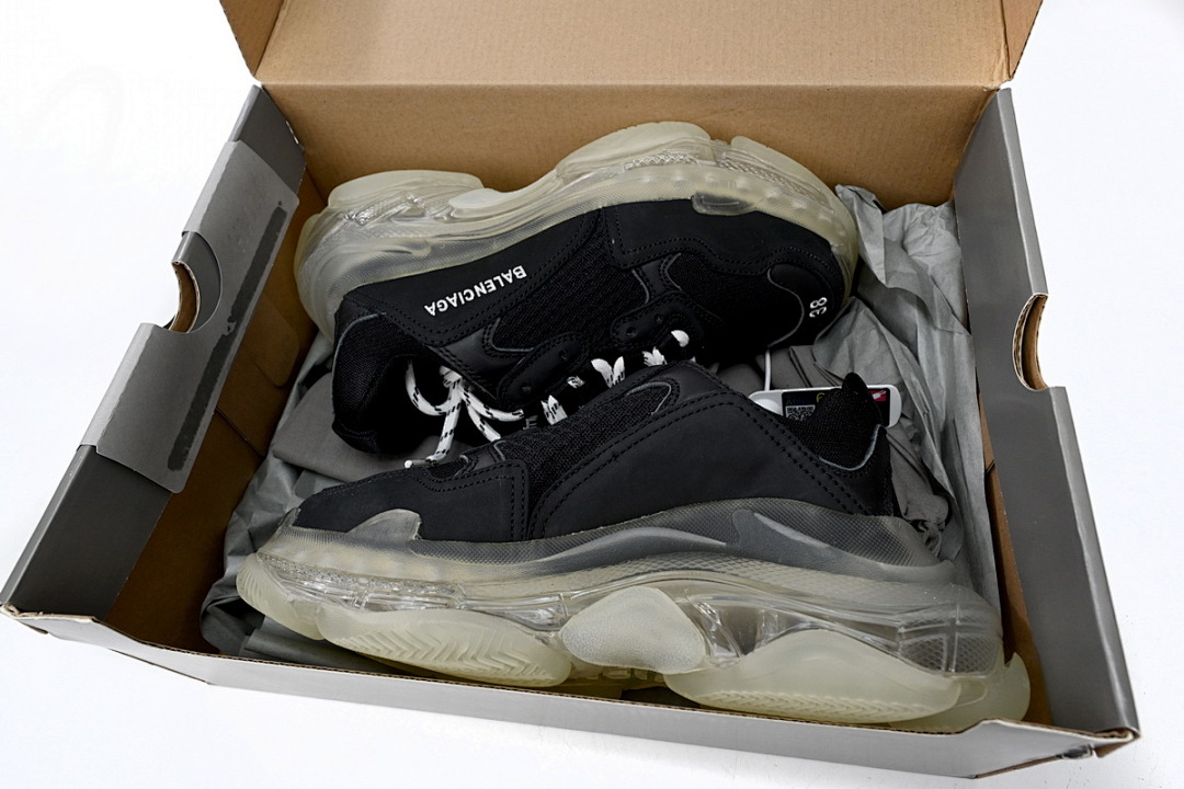 W0901 0823 Balenciaga Triple S Black Crystal
