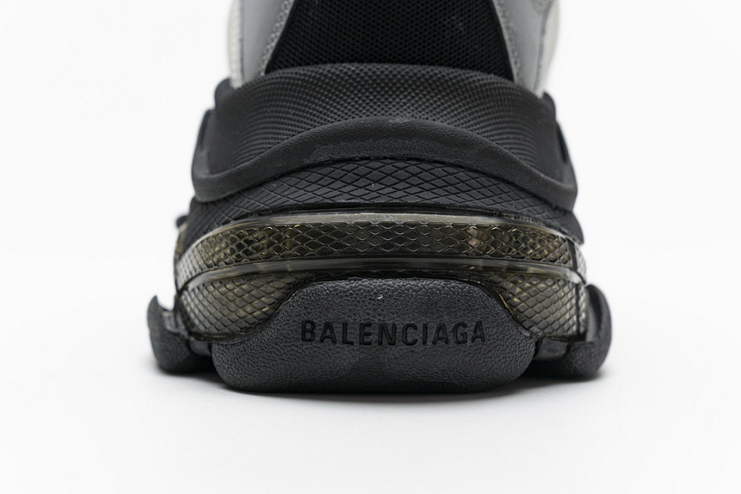W09E1 7320 Balenciaga Triple S Black Silver