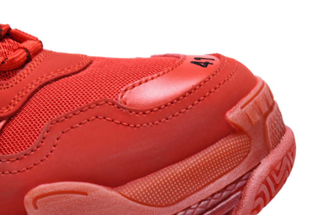 W09O1 6500 Balenciaga Triple S Dark Red