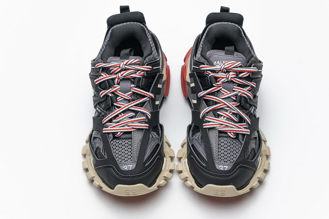 Balenciaga Track Open Negro, Rojo, Beige 542436 W1GB7 1000