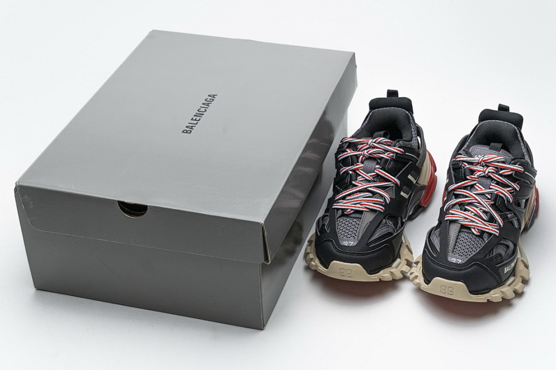 Balenciaga Track Open Negro, Rojo, Beige 542436 W1GB7 1000