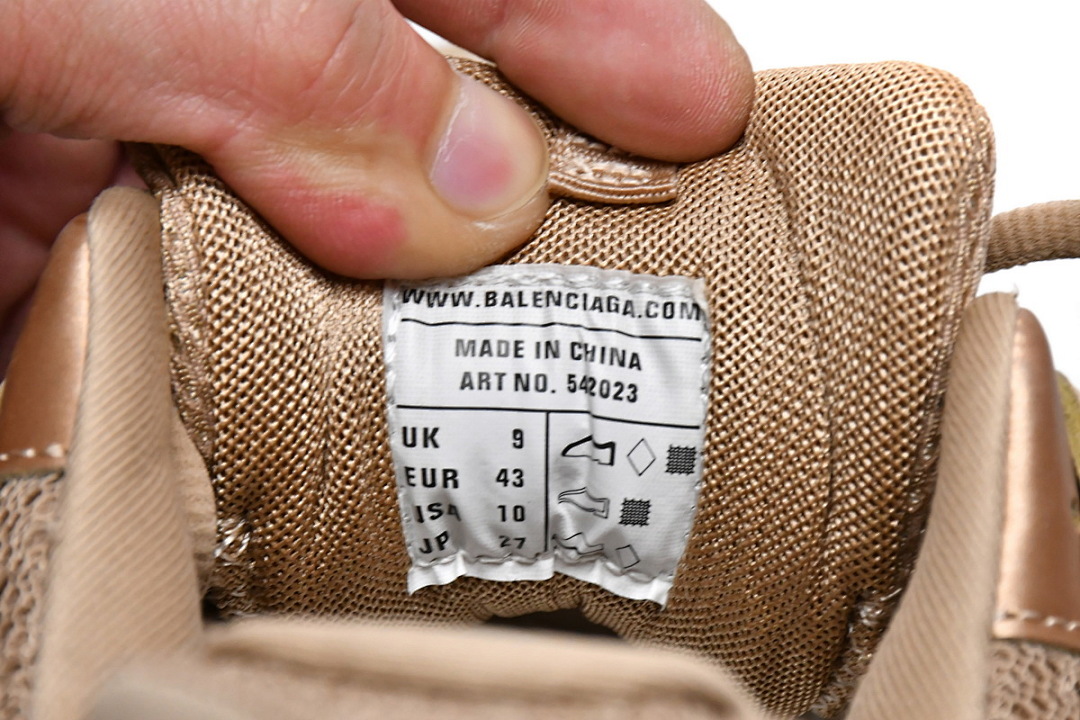 Zapatillas deportivas Balenciaga Track, color beige, marrón claro y negro, W1GB1 2154