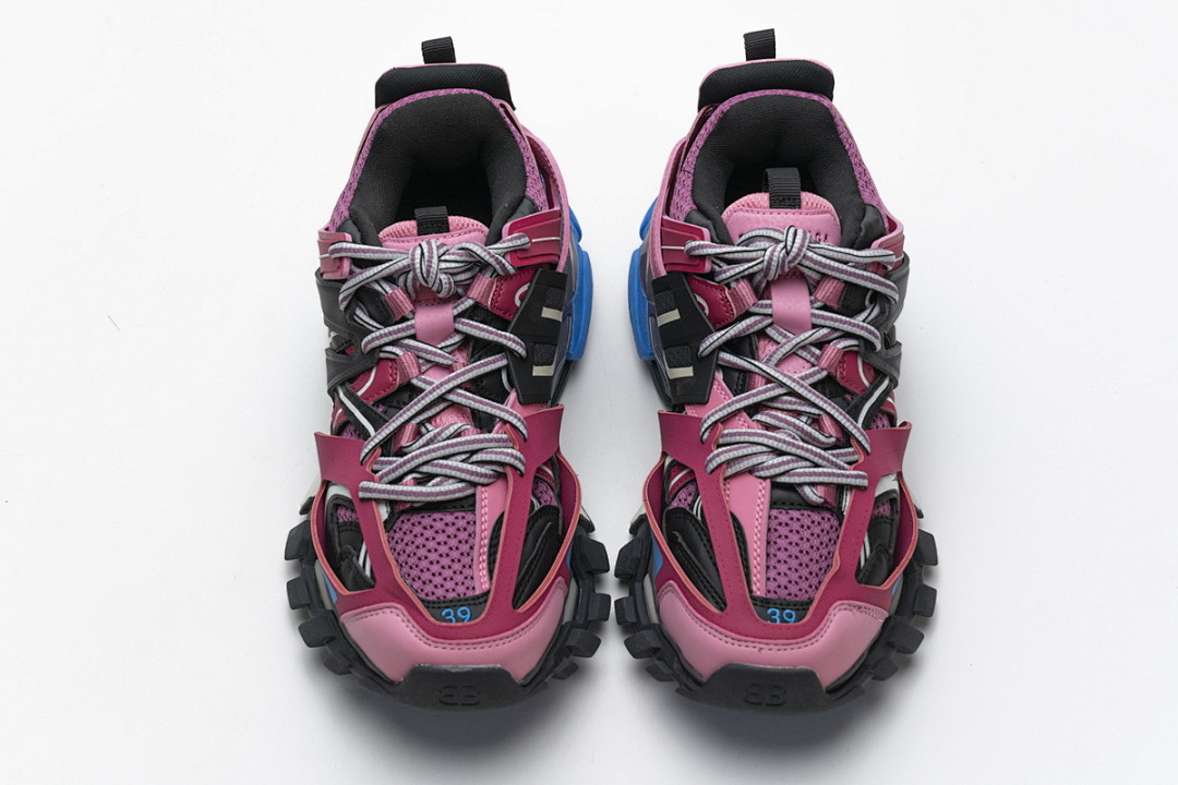 Balenciaga Track Open Negro, rojo violáceo y azul 542436 W1GB7 5482