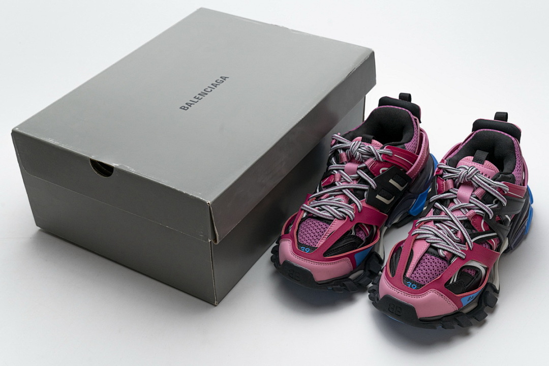 Balenciaga Track Open Negro, rojo violáceo y azul 542436 W1GB7 5482