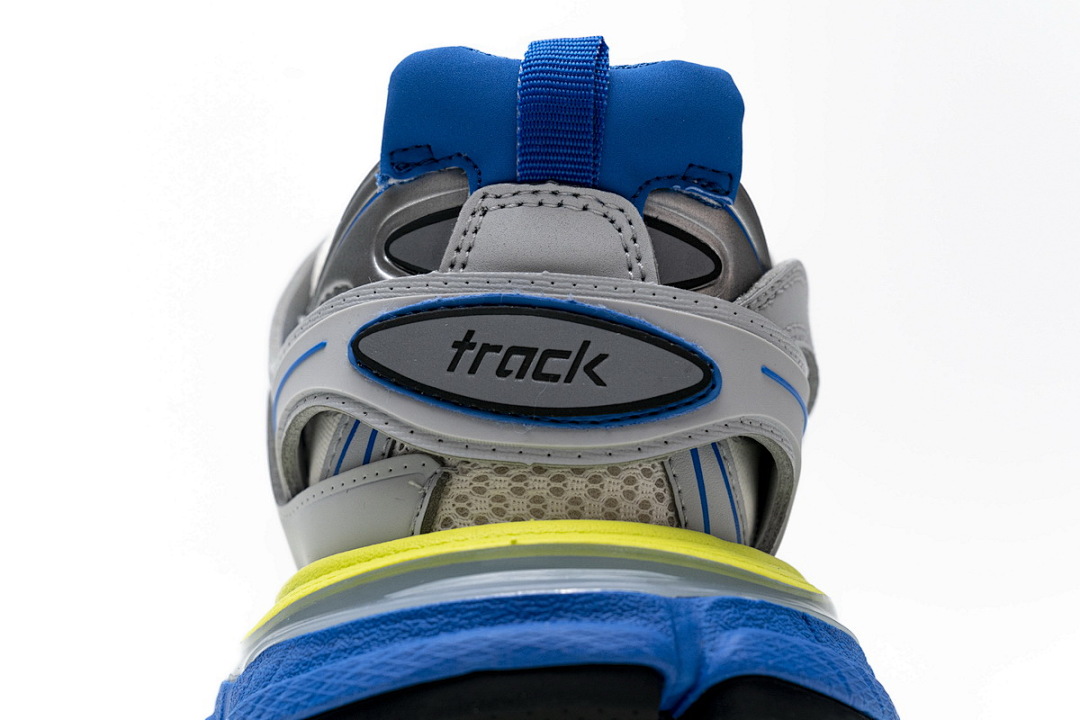 Baskets de sport Balenciaga, gris, bleu et jaune fluo, W1GB9 6509