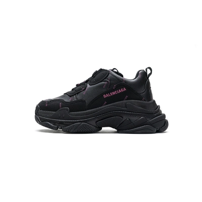  Balenciaga Triple S Letter Negro Rosa W2FA1 1022 01
