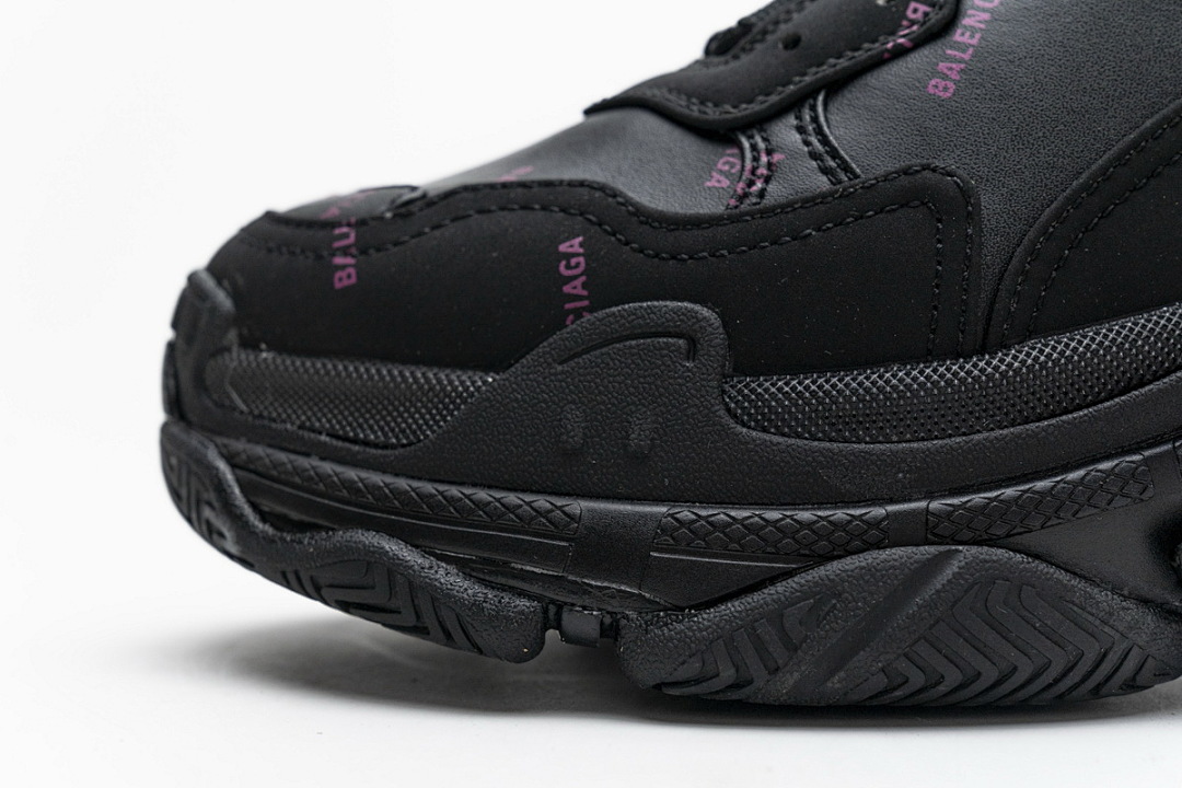  Balenciaga Triple S Letter Black Pink W2FA1 1022