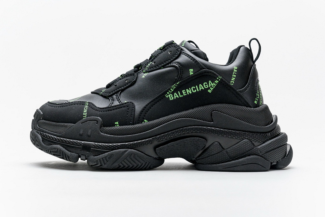 Balenciaga Triple S Letter Fluorescent Green W2FA1 7633 