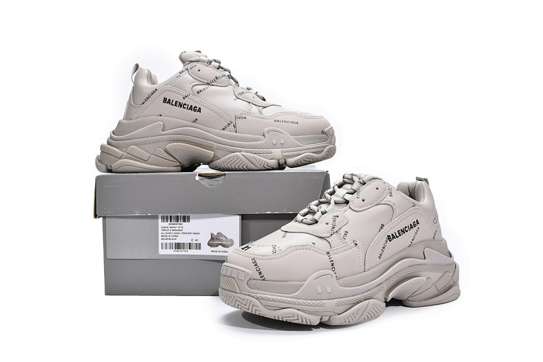 Balenciaga Triple S Letter Beige W2FA1 9710 