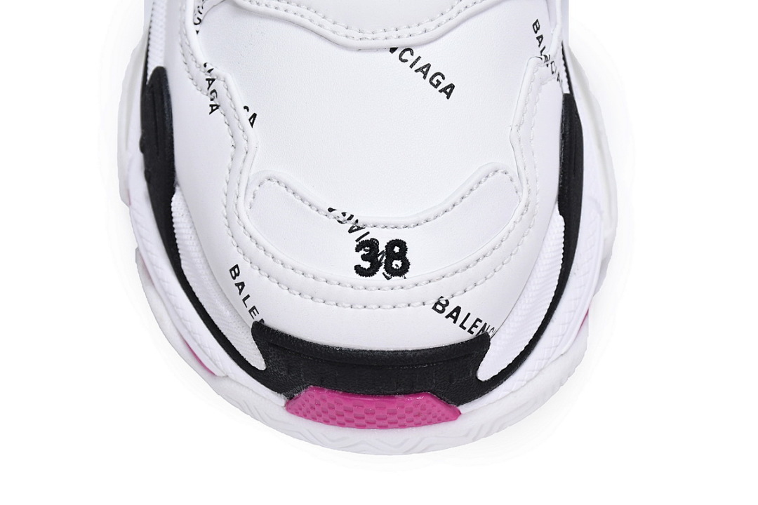  Balenciaga Triple S Letter White Rose Red W2FA4 9155 