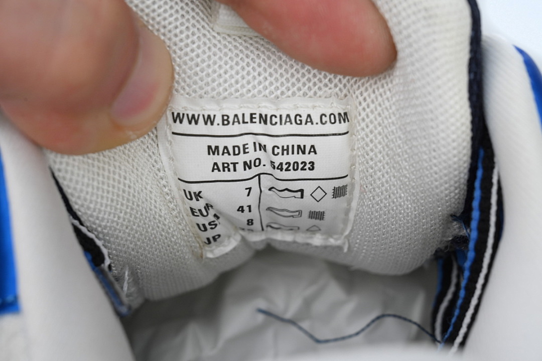 Baskets de sport Balenciaga blanches, grises et bleues W2FS9 9051