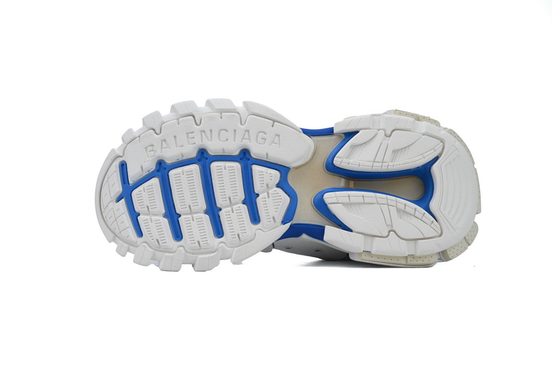Baskets de sport Balenciaga blanches, grises et bleues W2FS9 9051