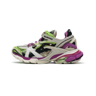 Baskets Balenciaga Track 2 blanches, vertes et roses W2GN3 9199 01