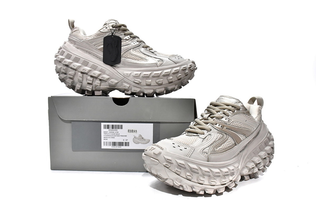 Zapatillas Balenciaga 10XL, beige, gris y blanco, W2RA6 9700