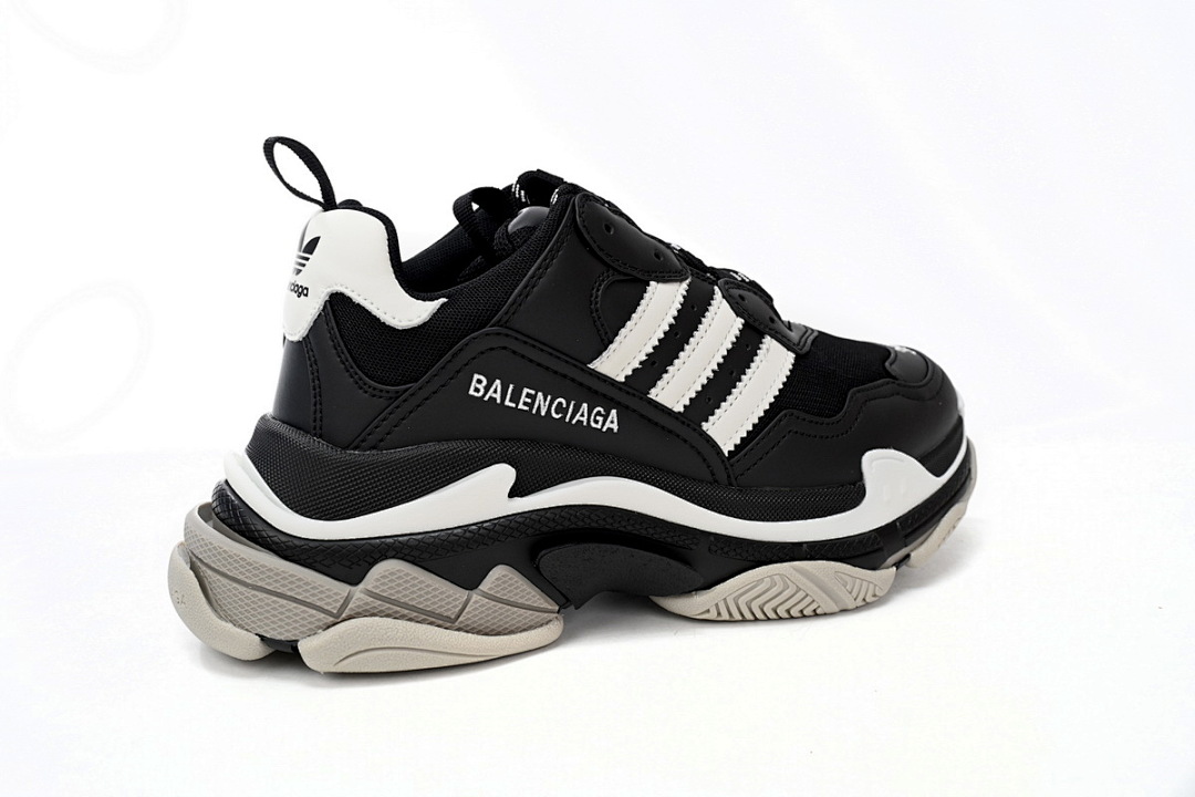 adidas  Balenciaga Triple S Black And White Bars W2ZB2 1090