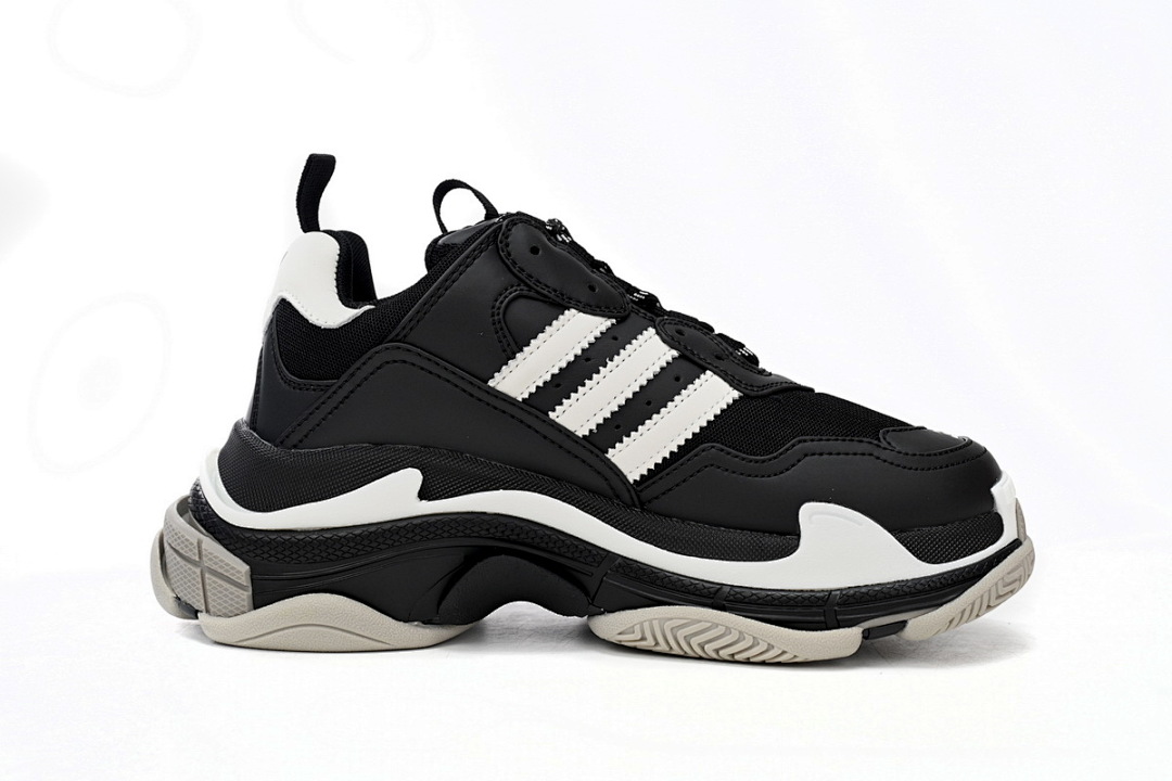  adidas  Balenciaga Triple S Black And White Bars W2ZB2 1090