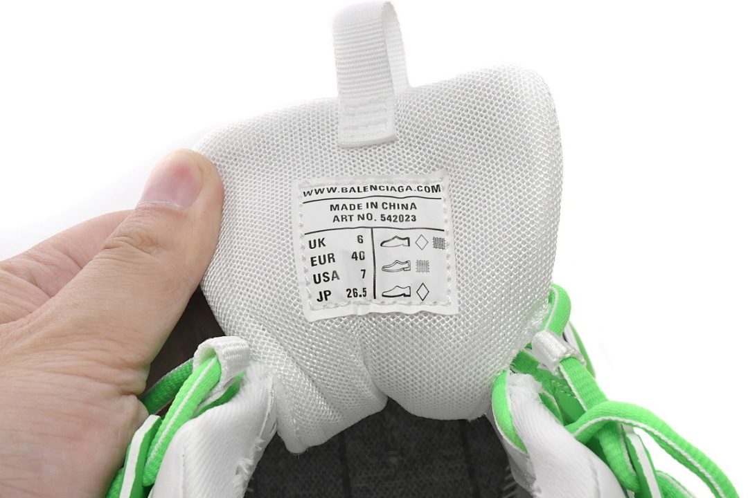 Baskets de sport Balenciaga, blanc et vert, W3HL1 9535