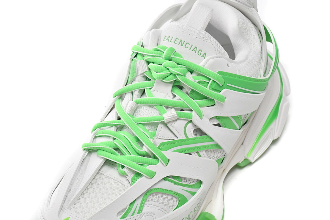 Baskets de sport Balenciaga, blanc et vert, W3HL1 9535