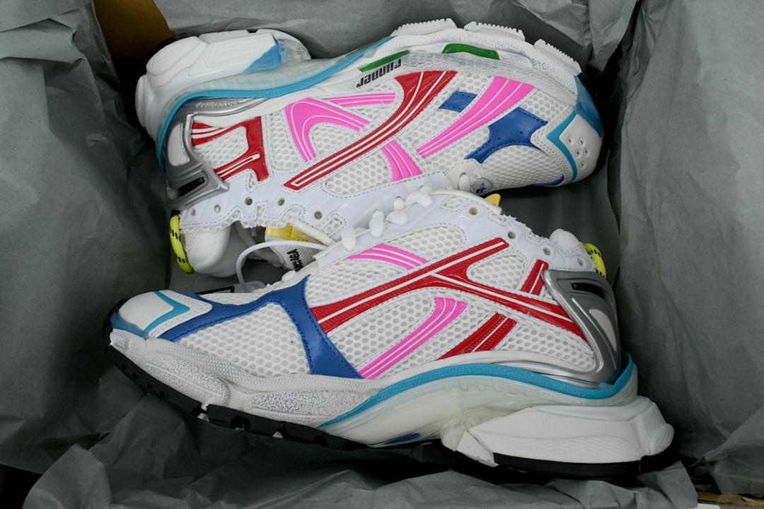 Balenciaga Runner White Blue Pink Red Silver W3RBW 9645