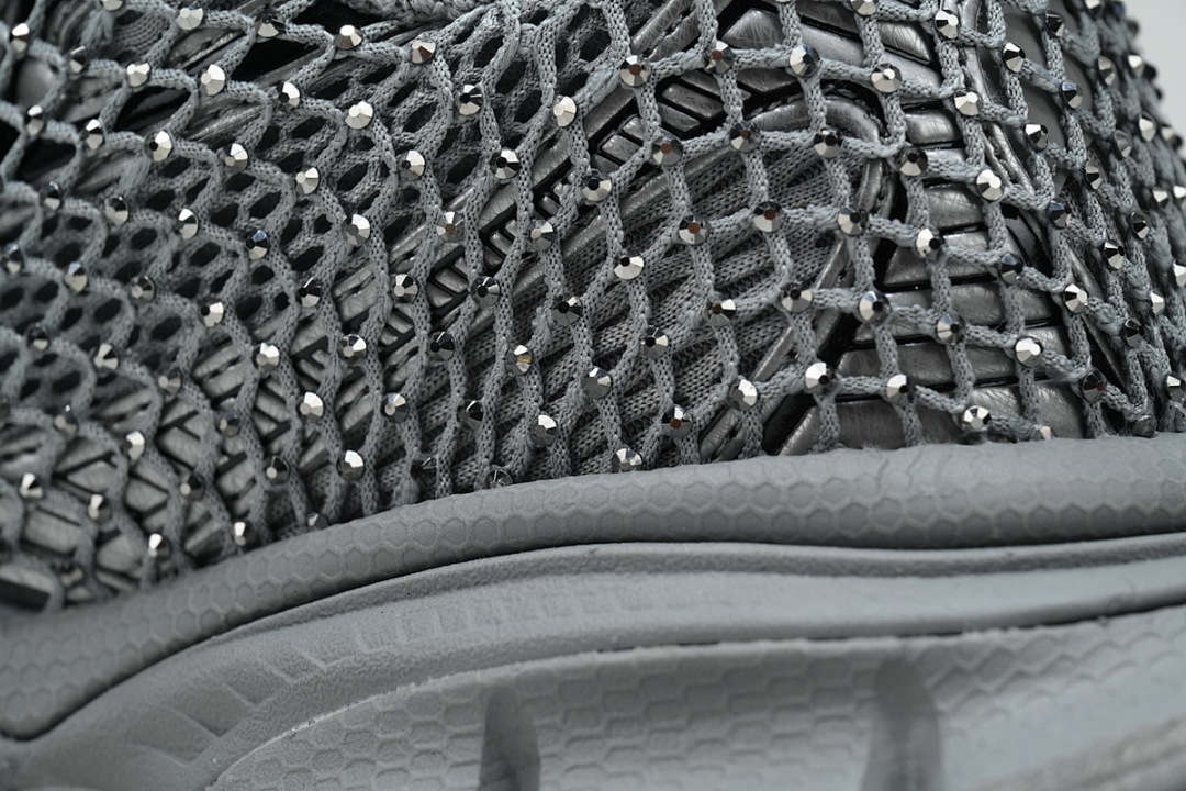 Balenciaga 3XL Grey Crystal Mesh Sneaker W3XFN 1210