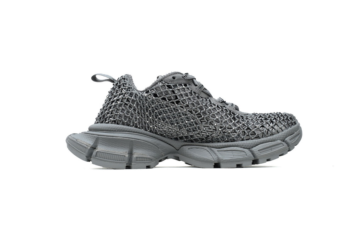 Balenciaga 3XL Grey Crystal Mesh Sneaker W3XFN 1210