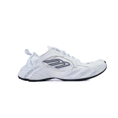 Zapatillas Balenciaga Monday, blancas, plateadas y negras, WDTSC 9110 02
