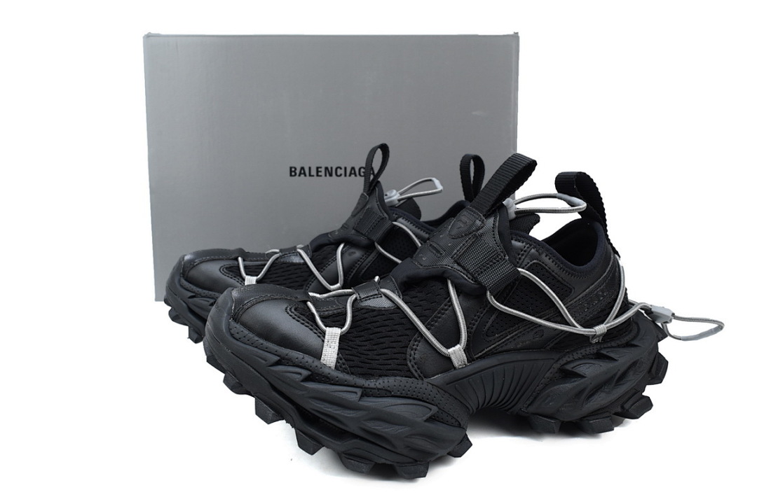 Zapatillas Balenciaga Track Hike, negro, gris y plateado, WHIKE 1000
