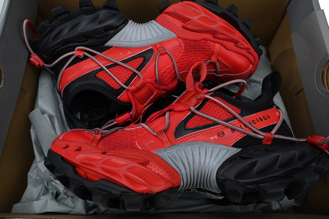 Tênis Balenciaga Track Hike Vermelho, Preto e Cinza WHIKE 6010
