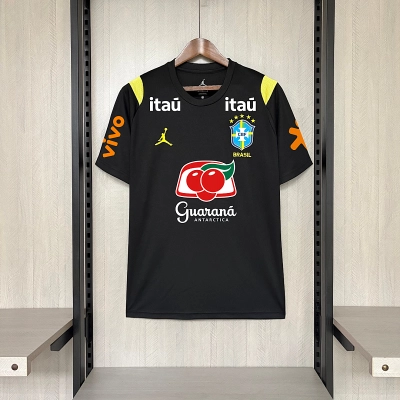 2026 Brazil Training Kit Black All Sponsors S-XXL 02