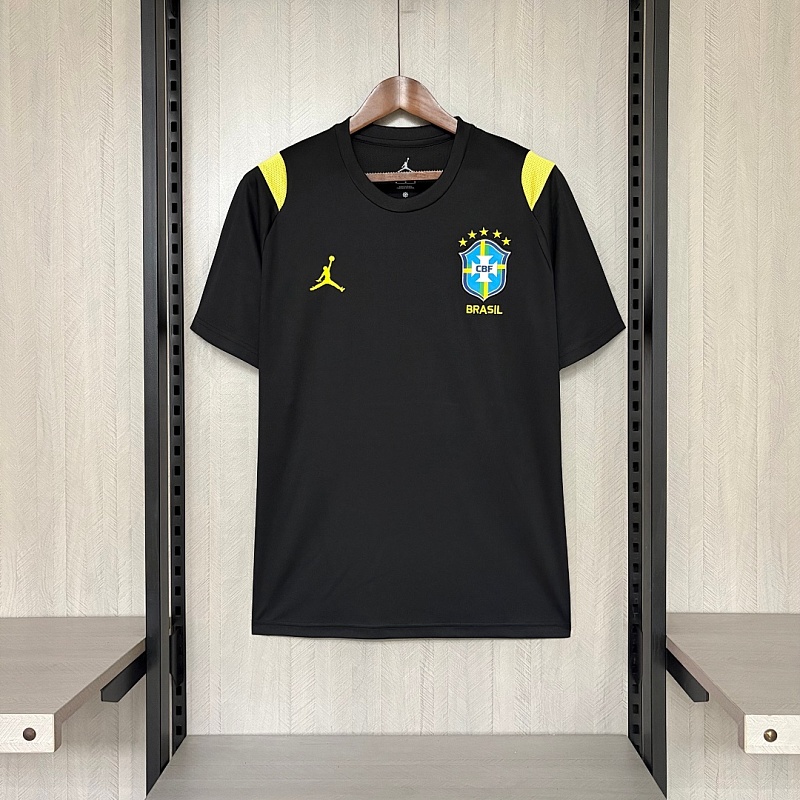 2026 Brazil Training Kit Black Jersey S-XXL