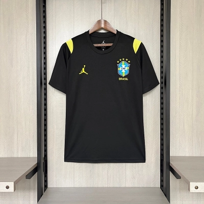 2026 Brazil Training Kit Black Jersey S-XXL 02