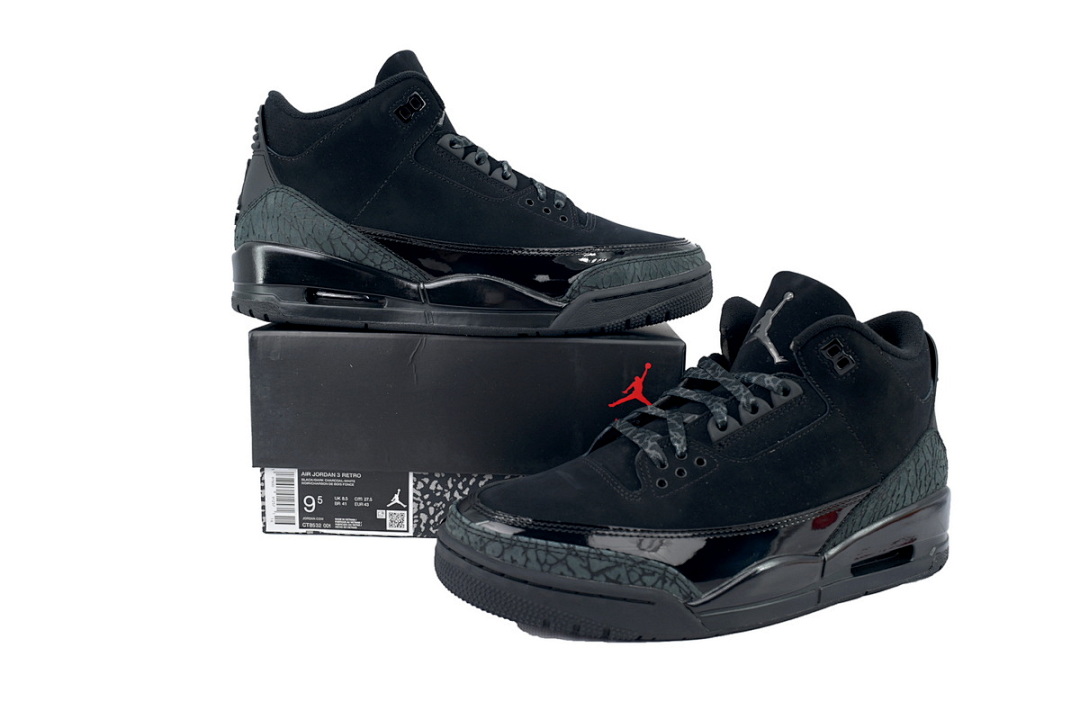 Air Jordan 3 Retro Black Cat Men's Basketball Shoes Sneakers CT8532-001 