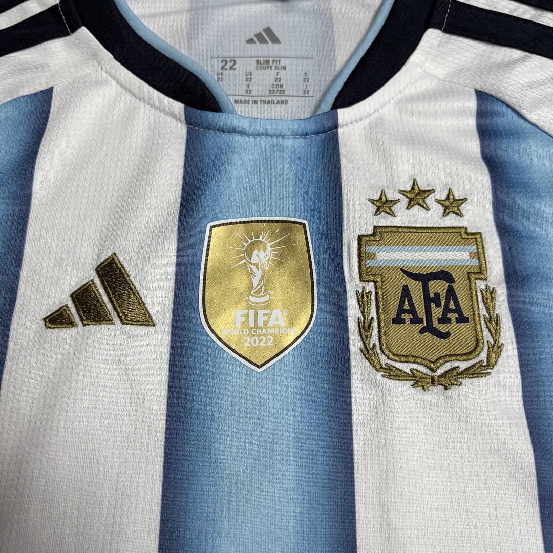 Kids long-sleeved 2026 Argentina home jersey, sizes 16-28