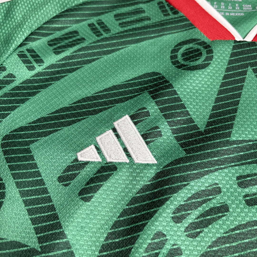 Kids long-sleeved 2026 Mexico home jersey Men's Size