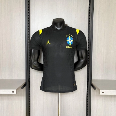 Player Version 2026 Brazil Training Kit Black Jersey S-XXL 02