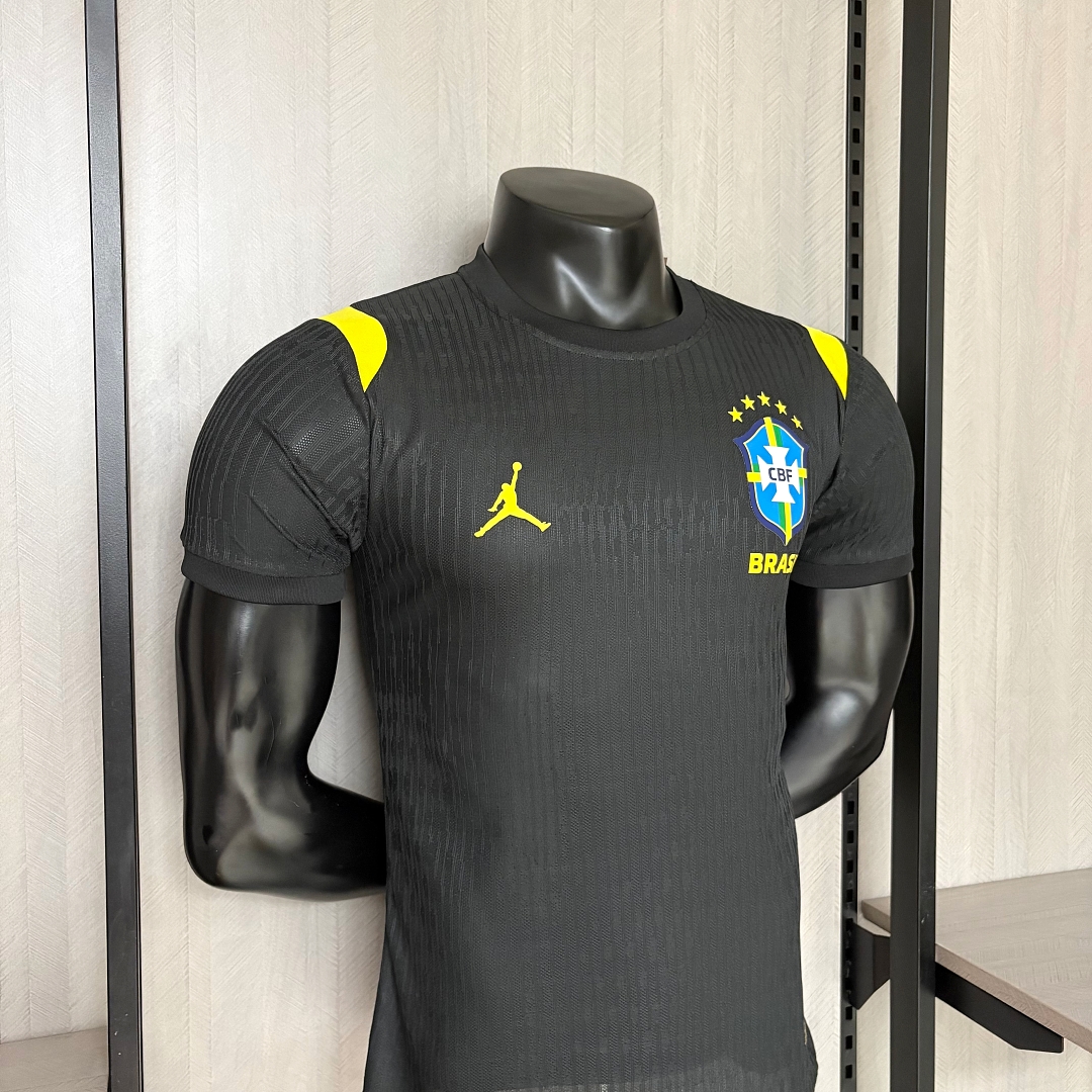 Player Version 2026 Brazil Training Kit Black Jersey S-XXL
