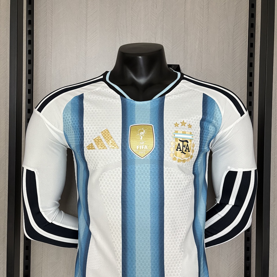 Player version long-sleeved 2026 Argentina home jersey S-XXXXL