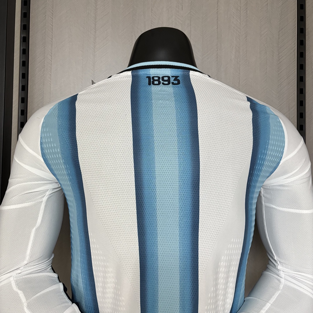 Player version long-sleeved 2026 Argentina home jersey S-XXXXL
