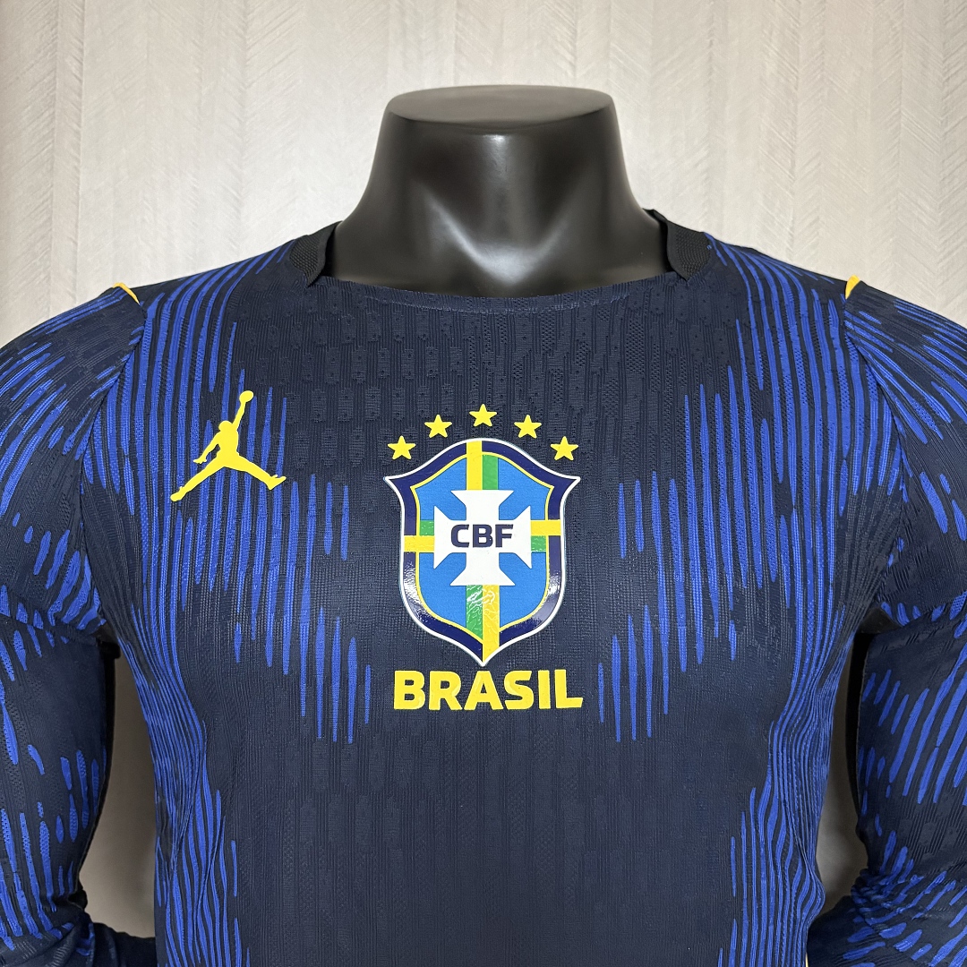 Player version long-sleeved 2026 Brazil Away Jersey S-XXXXL