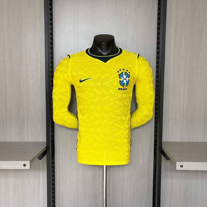 Player version long-sleeved 2026 Brazil concept version yellow jersey S-XXXXL