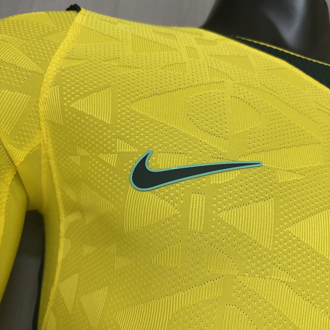 Player version long-sleeved 2026 Brazil concept version yellow jersey S-XXXXL