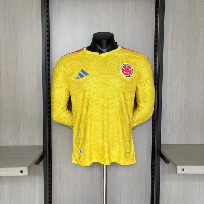 Player version long-sleeved 2026 Colombia home jersey S-XXXXL 02