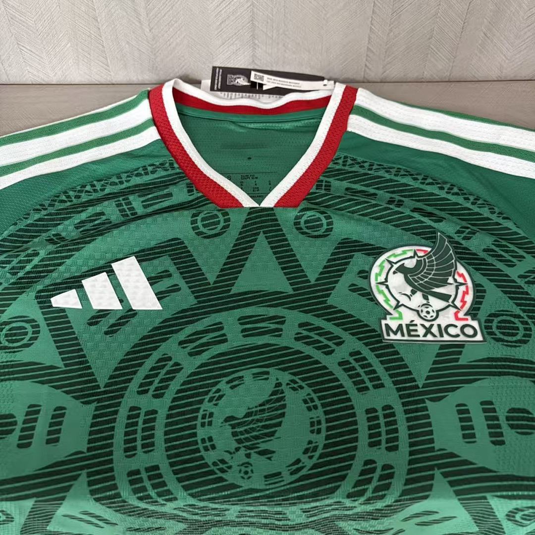 Player version long-sleeved 2026 Mexico home jersey Men's Size