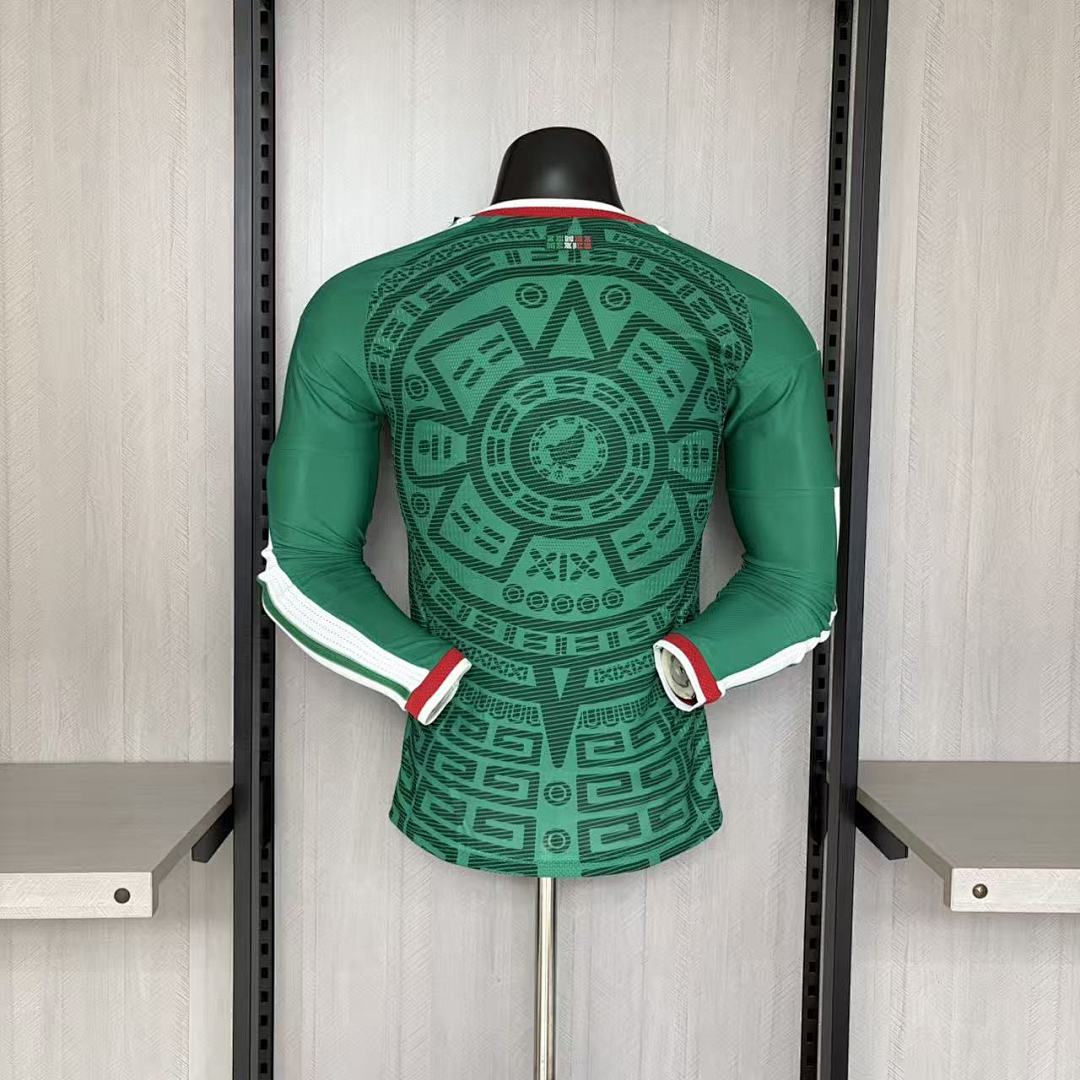 Player version long-sleeved 2026 Mexico home jersey Men's Size