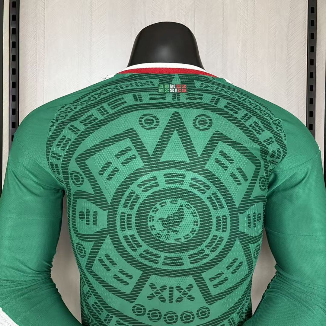 Player version long-sleeved 2026 Mexico home jersey Men's Size